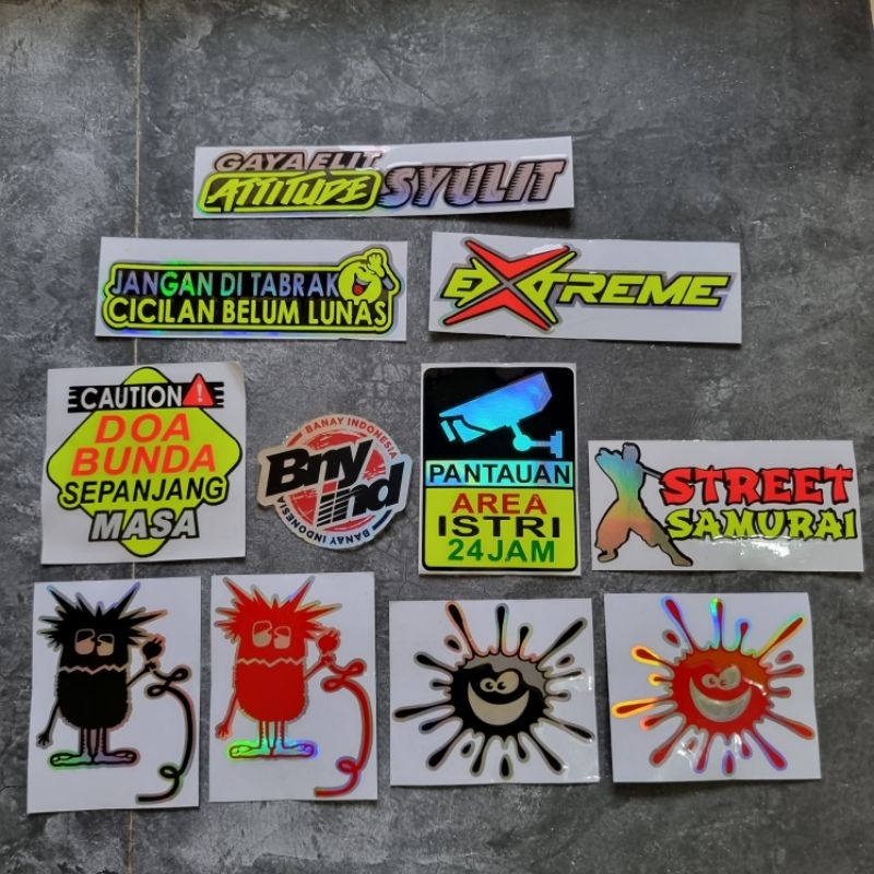 Sticker Stiker CROT DOA BUNDA EXTREME GAYA ELITE Cutting