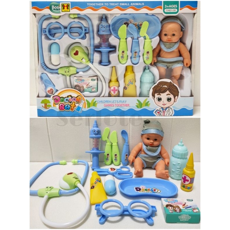 Mainan Baby Doctor Set Boneka Bayi Dokter Dokteran