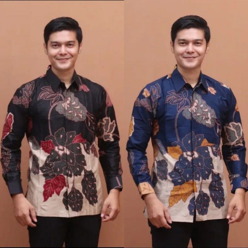 HALWA Kemeja Batik Pria Modern Katun Premium