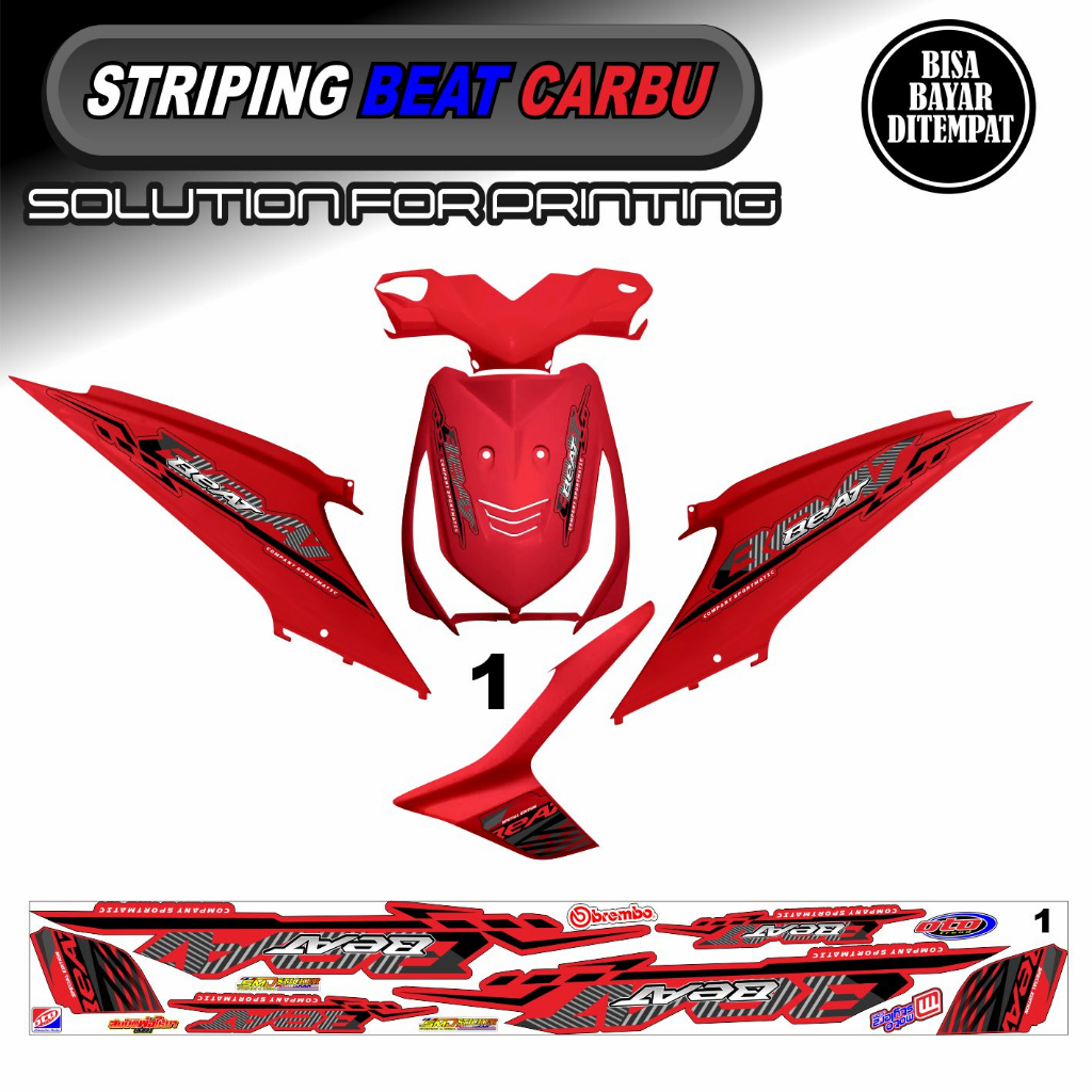 STRIPING VARIASI BEAT CARBU