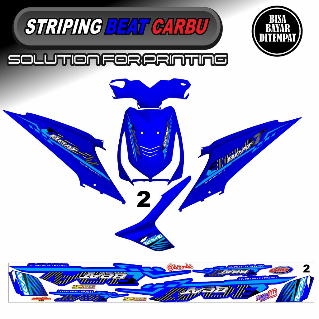 STRIPING VARIASI BEAT CARBU