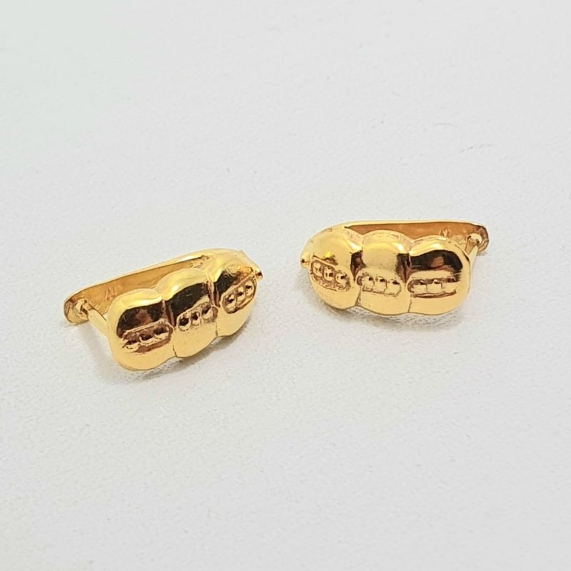 Anting Jepit Emas Muda Model Polos Bulat 1 Gram