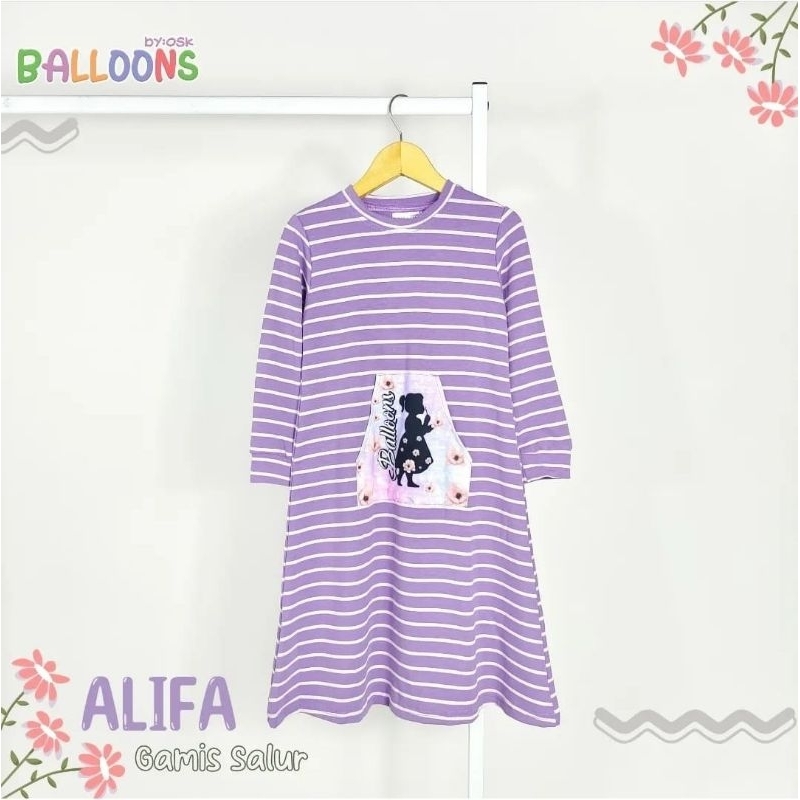 Gamis Salur anak perempuan Alifa