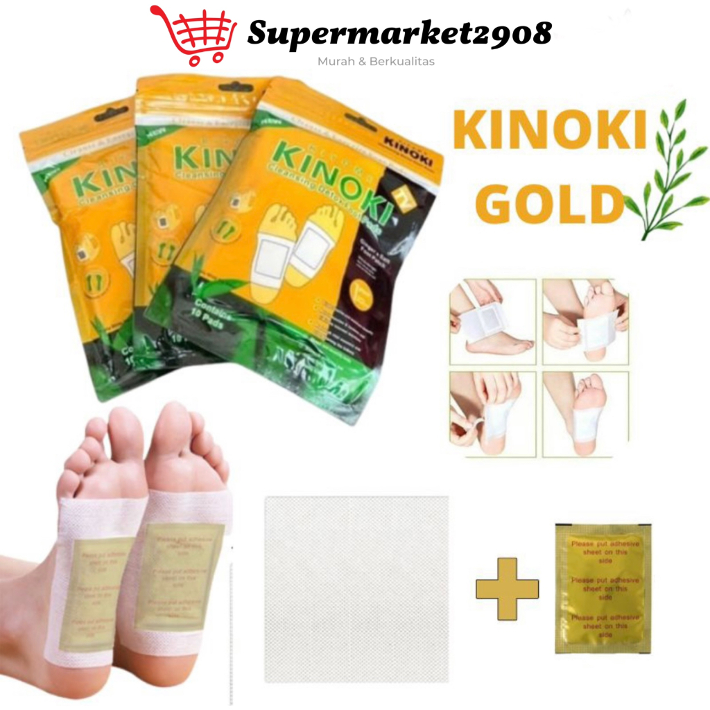 Koya Kaki Kinoki Detox Gold Emas Original 1box Isi 10pcs