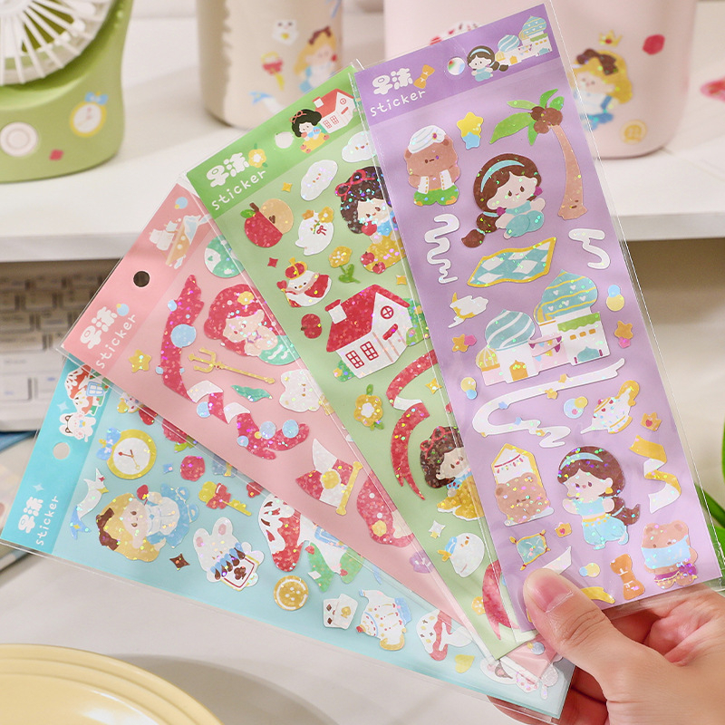 

Fantasy Princess Series Hologram Diary Deco Stickers / Stiker Princess Lucu