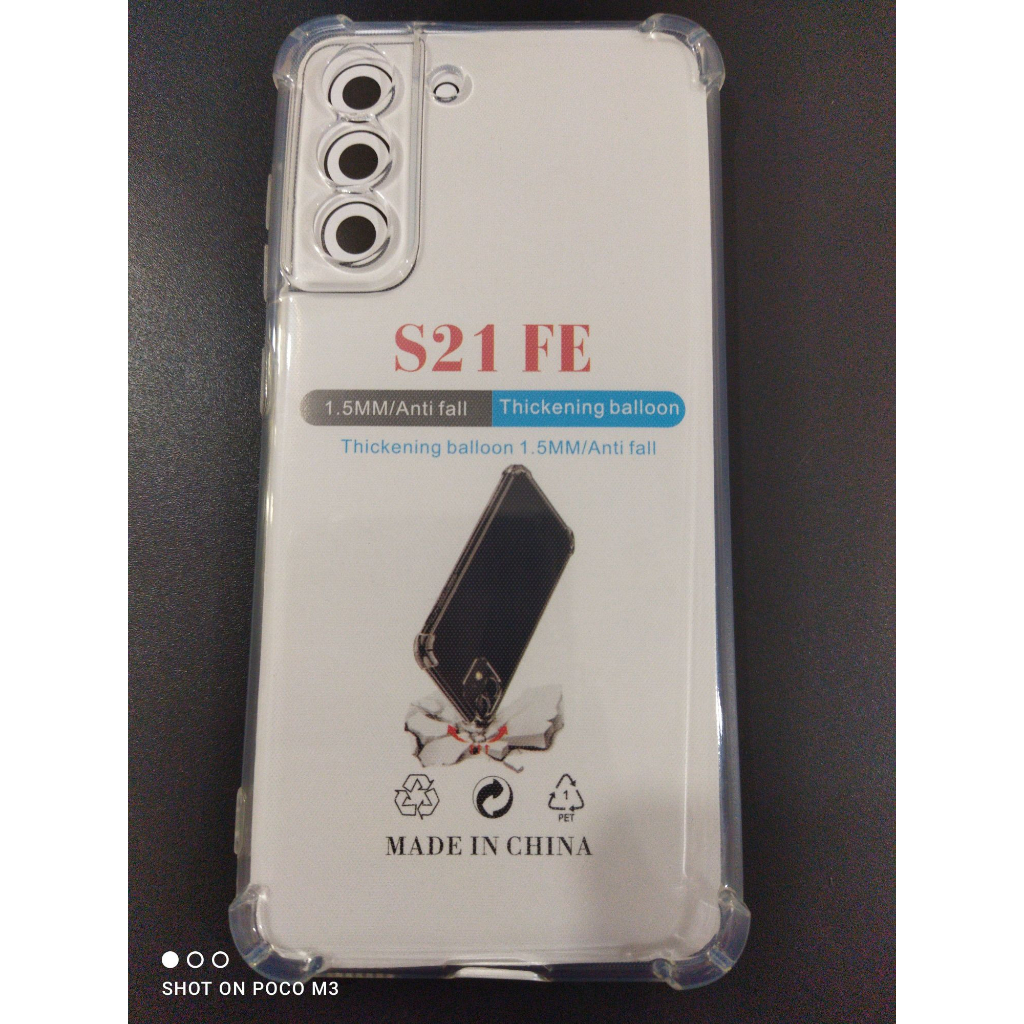 Case Samsung Galaxy S21 FE Anti Crack Casing Clear HD KETEBALAN 1.5MM BENING