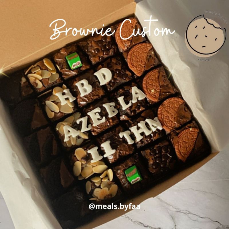 

Meals.byfaa /Brownies Sekat Panggang Custom Ucapan/Shiny Crust/Fudgy