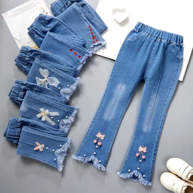 NazwaAllShop /Celana Panjang Jeans Anak Perempuan Long Skinny Stretch Jeans#COD