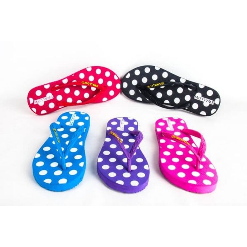 GROSIR SANDAL SWALLOW POLKADOT