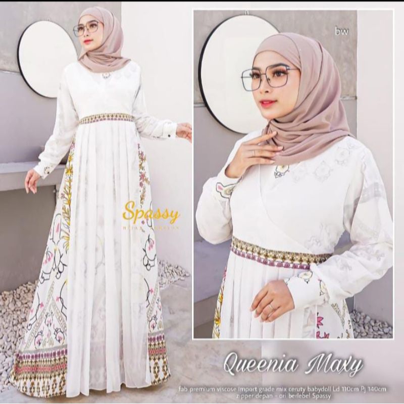 (READY) ORI Solo Dress/ Gamis Putih Tulang by Spassy