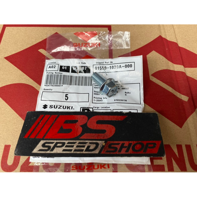 Baut Behel Baut Kaliper Kepala Babi Belakang Suzuki satria 2tak Hiu Lumba Asli Original SGP