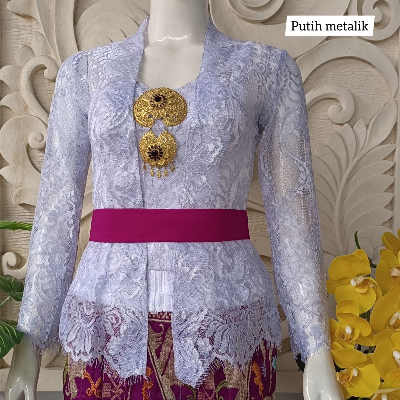 Kebaya jadi brokat metalik premium || kebaya bali