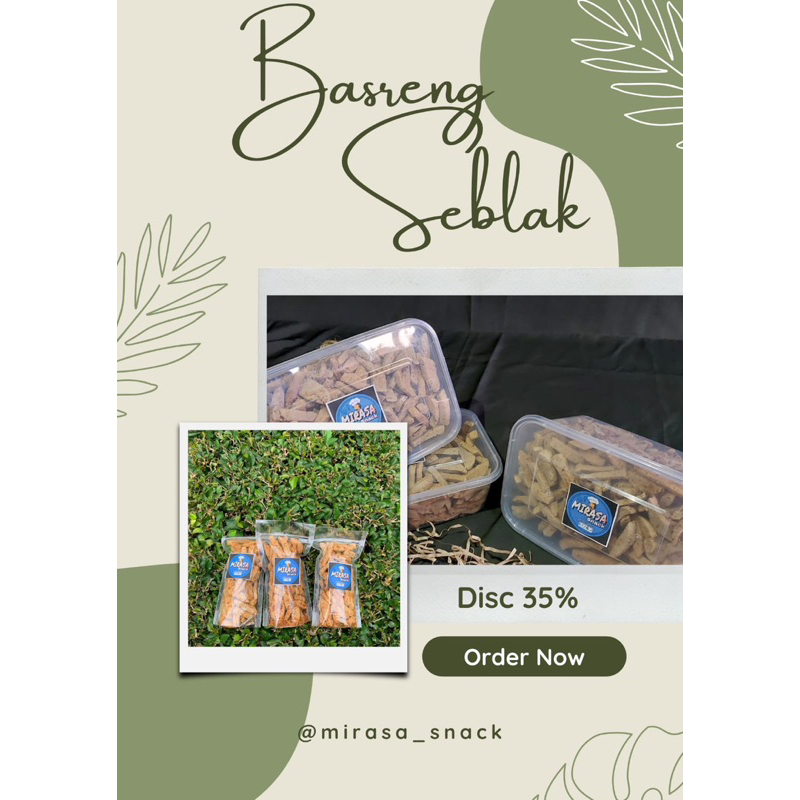 

Paket lebaran Mirasasnack dengan bumbu seblak yang mempunyai ciri khas tersendiri
