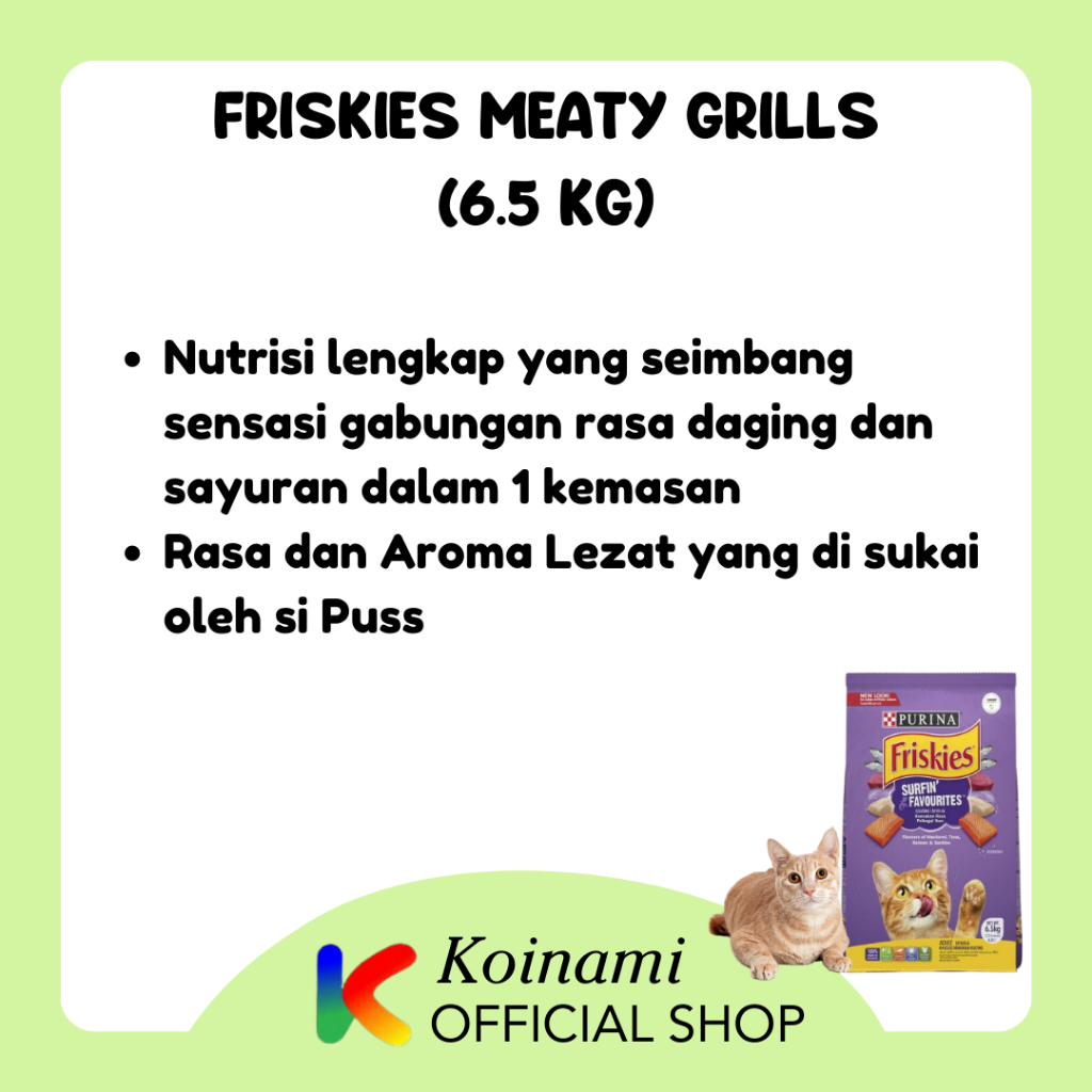 Friskies Surfin Adult Favourites 6.5 kg / Makanan Kucing Kering / Snack Kucing / Makanan Kucing Tuna