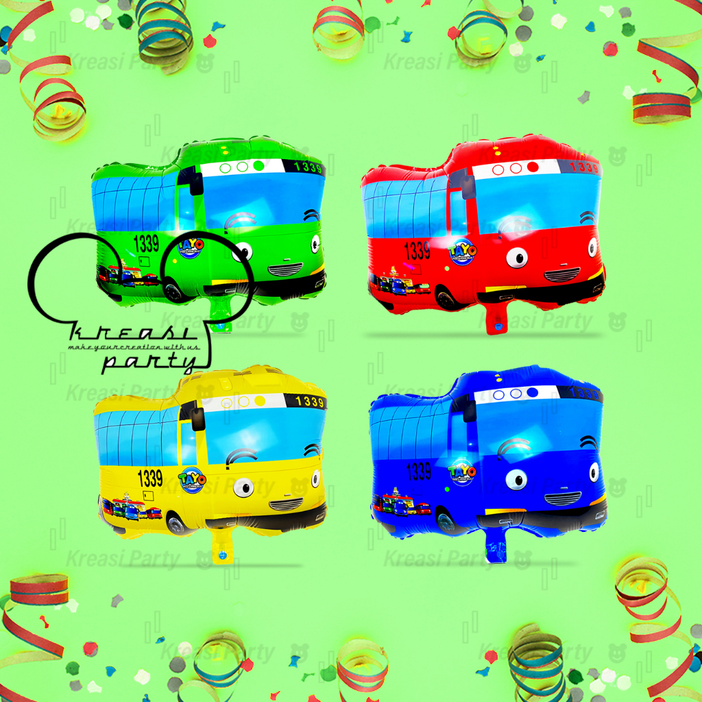 Balon Tayo / Balon Foil Tayo / Balon Bus Tayo / Balon Karakter Tayo