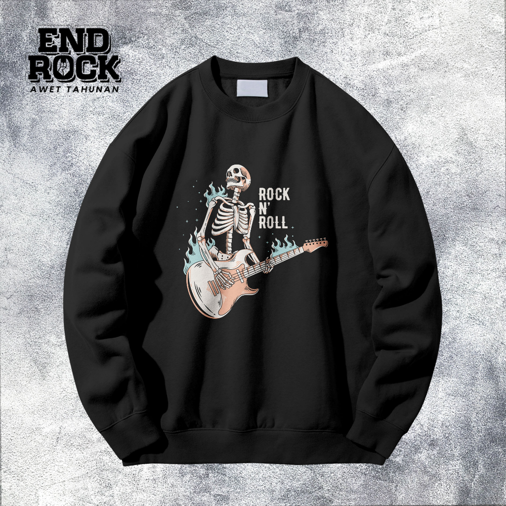 Crewneck Exclusive Original Endrock Tema Rock N Roll Colour DTFS134