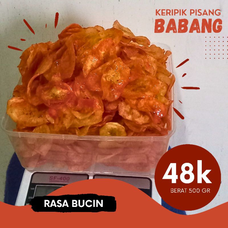 

KERIPIK PISANG BABANG RASA BUCIN 500g