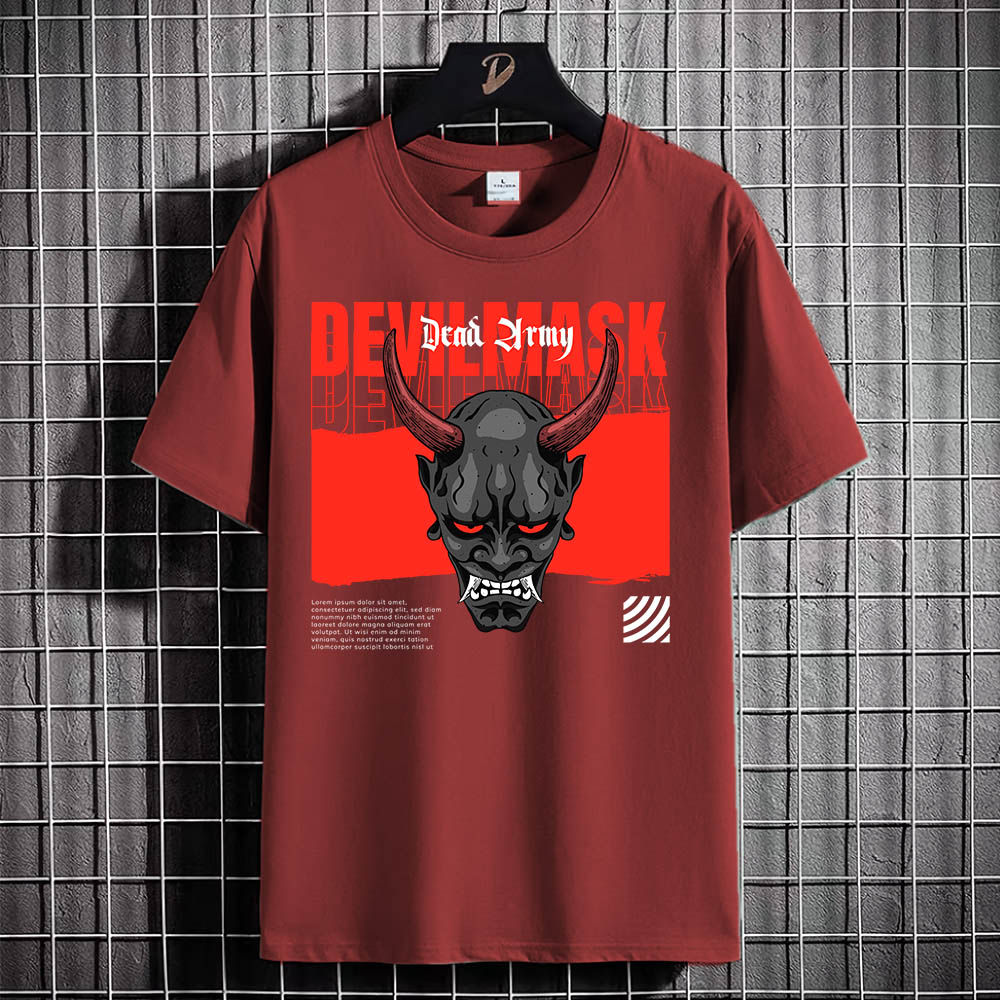 Kaos Tshirt Pria Baju SHINIGAMI MASK Distro Basic Lengan Pendek Cowok Kasual DTF