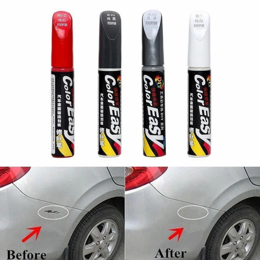 Color Easy Spidol Oles Cat Penghilang Baret Lecet Body Mobil Motor Car Paint Pen Warna Hitam Abu Put