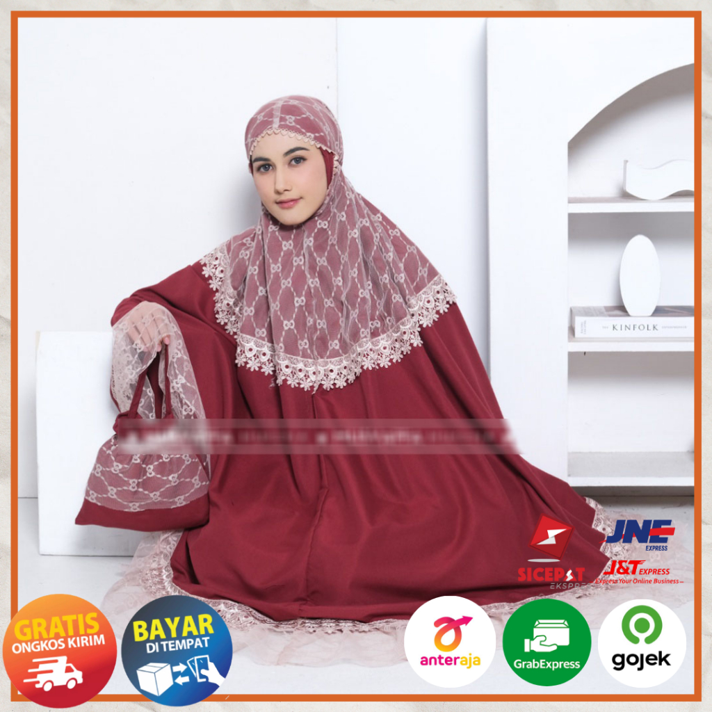 Ezpata Mukena Wanita Jumbo Katun Premium Renda Brukat Tile Rukuh Putusan Free Tas Cantik Terbaru 2023