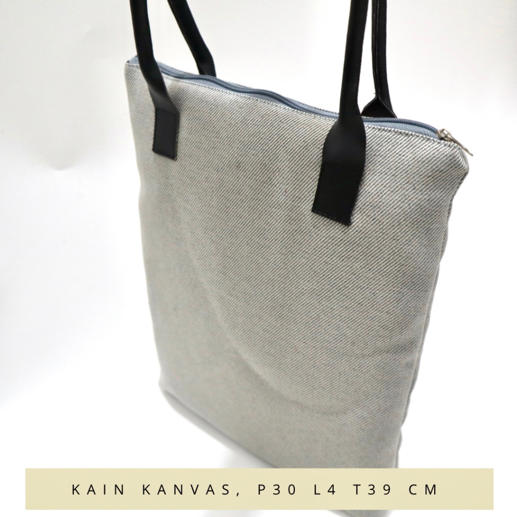 Tote Bag tali sumbu kanvas model tas totebag banyak motif tas kuliah cewek murah semarang nevset bisa cod