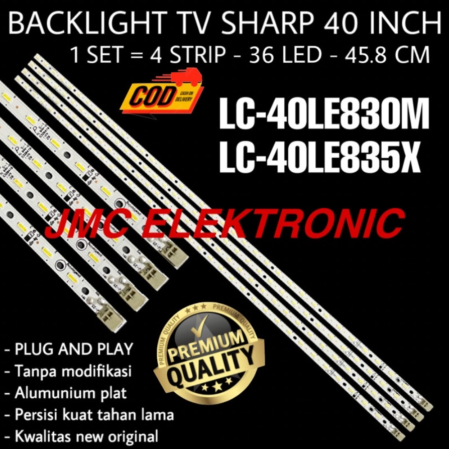 BACKLIGHT TV LED SHARP 40 INCH LC-40LE830M LC-40LE835X LC40LE830M LC40LE835X 40LE830M 40LE835X 40LE8