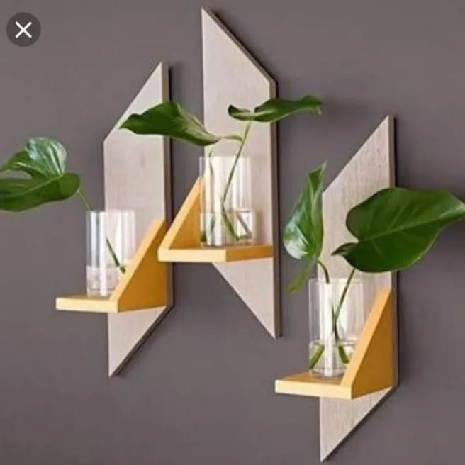 Rak Hias Dinding Kayu Rak Dinding Rak Bunga Dinding-NP