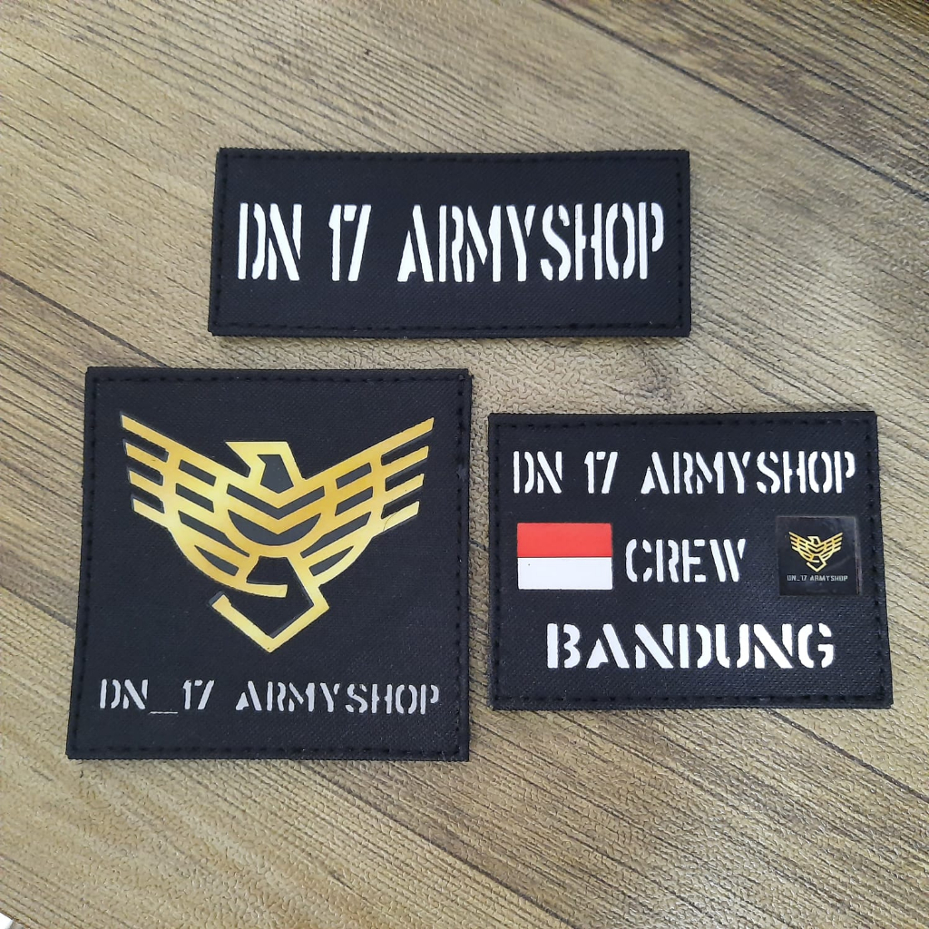 Custom Nama / Logo Patch Laser Free Design Min.3pcs