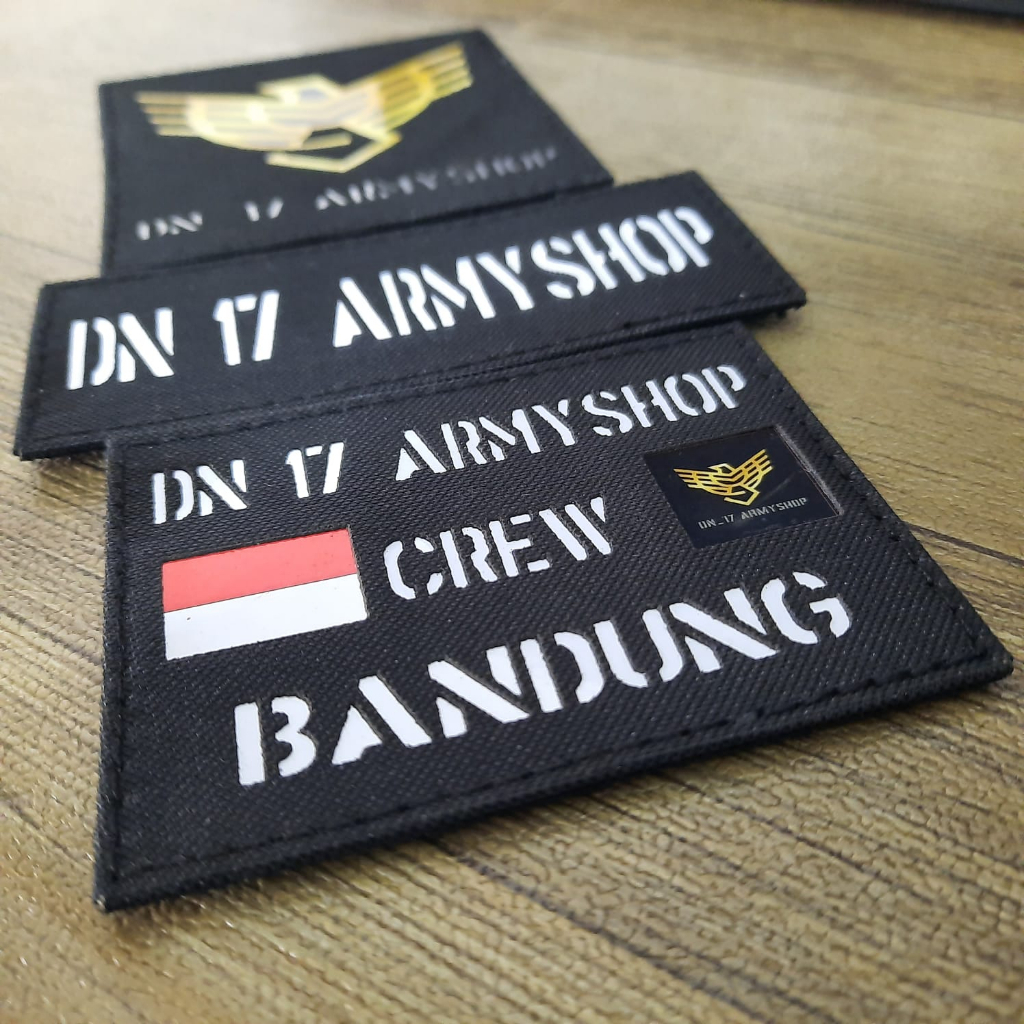 Custom Nama / Logo Patch Laser Free Design Min.3pcs