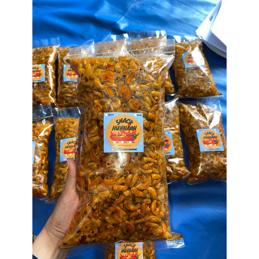 

makaroni bantet gurih pedas daun jaruk, makroni bantet enak gurih 1 kg