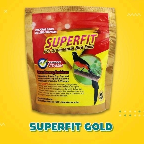 Superfit Gold Voer high protein pakan burung