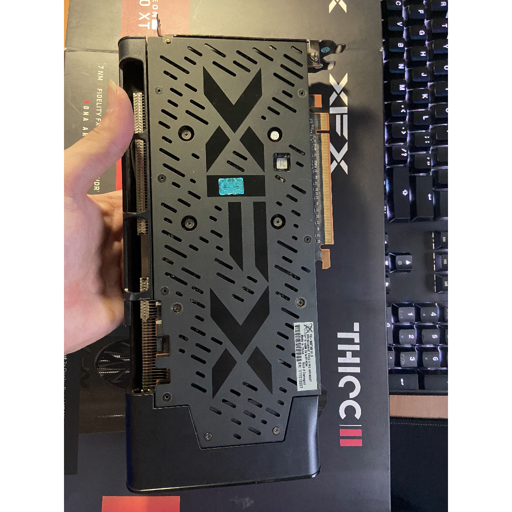 VGA GPU AMD XFX RX 5600 XT 6GB BOOST THICC SIAP PAKAI FULLSET