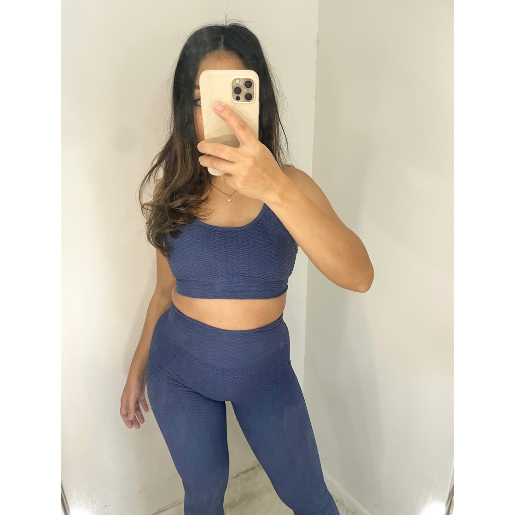 Textured Set / Sports Set / Seamless Leggings/ Butt Lift Legging/ Gym Wear / Fitness Apparel / Yoga 