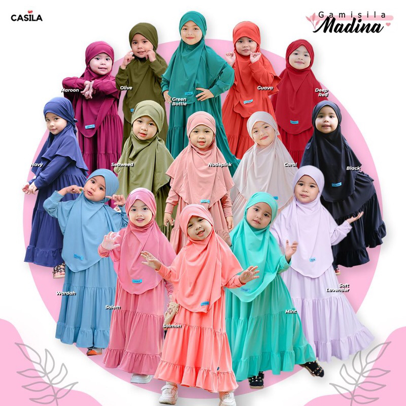 GAMISILA MADINA | GAMISILA MADINA CASILA | gamis syari anak | gamis anak perempuan | gams anak lucu