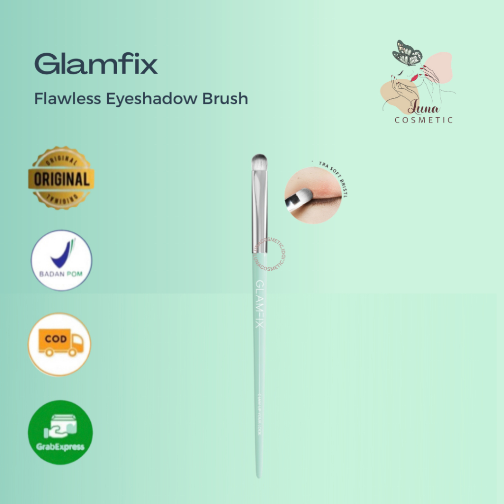 GLAMFIX Flawless Eyeshadow Brush Make Up 1 Pcs _ Kuas Make Up Eyeshadow | GLAM FIX Alat Kecantikan Makeup by YOU