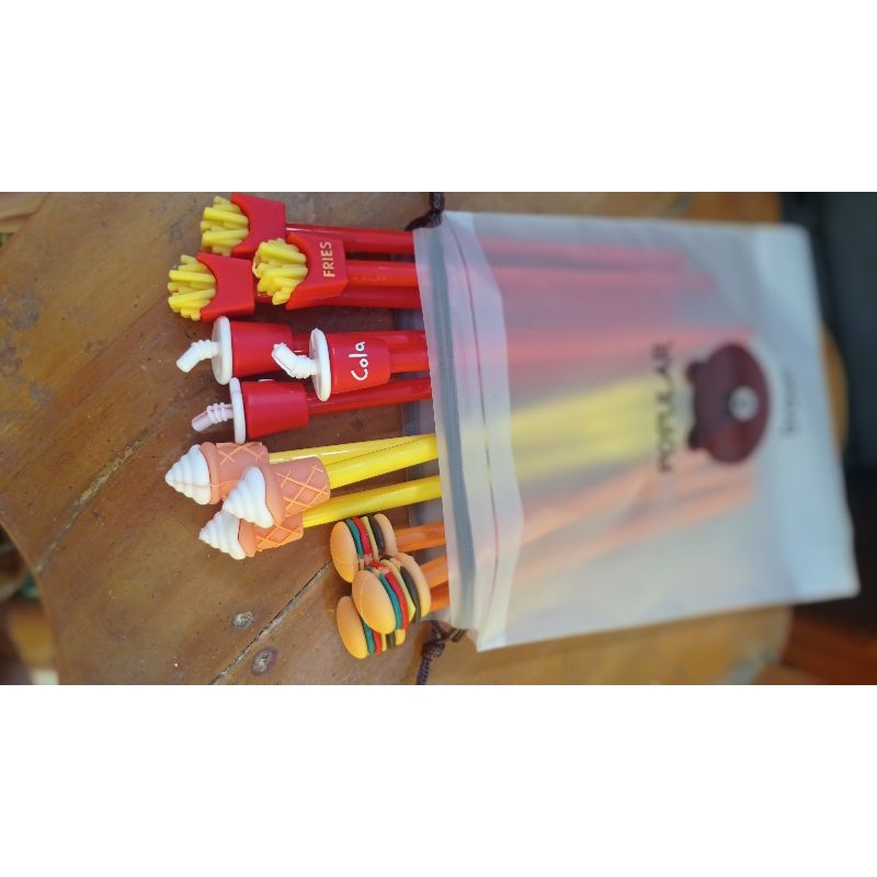 

Pulpen Gel Karakter Makanan Isi 12 Pcs