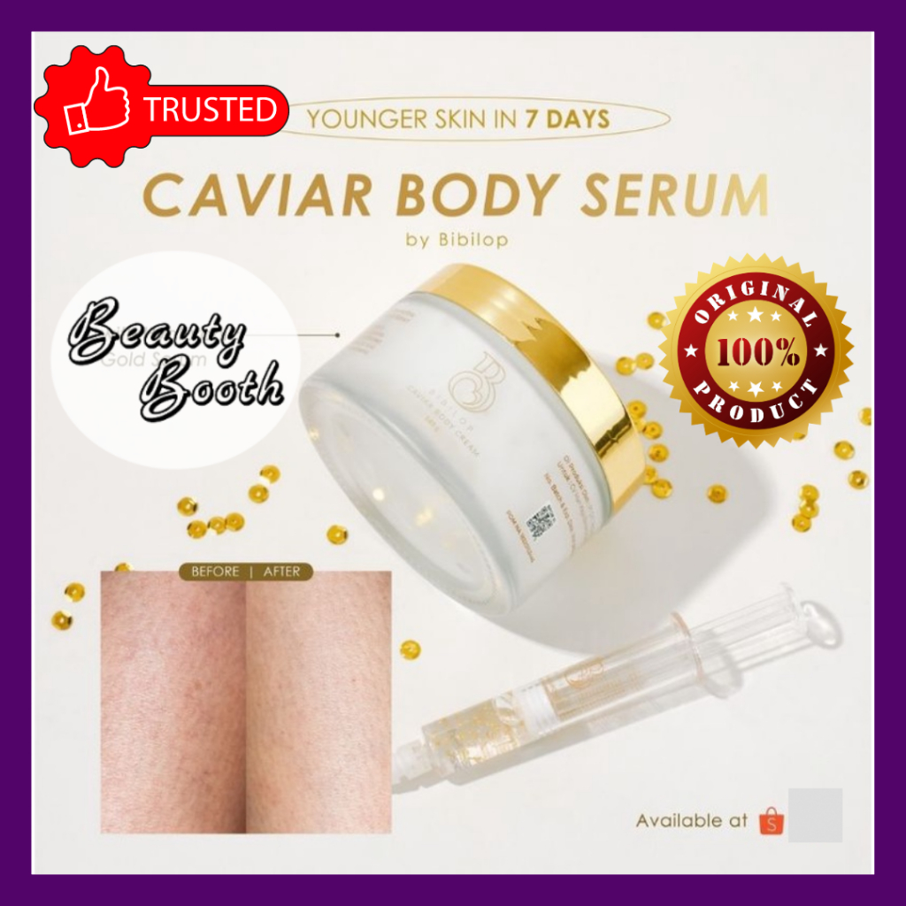 BIBILOP Gold Caviar Kit | Caviar Body Cream Pencerah Kulit