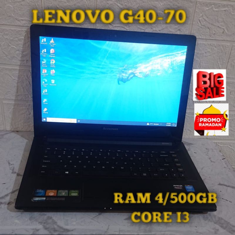 LAPTOP SECOND LENOVO G40-70 GAMING DAN DESAIN RAM 4/500GB SLIM NO MINUS