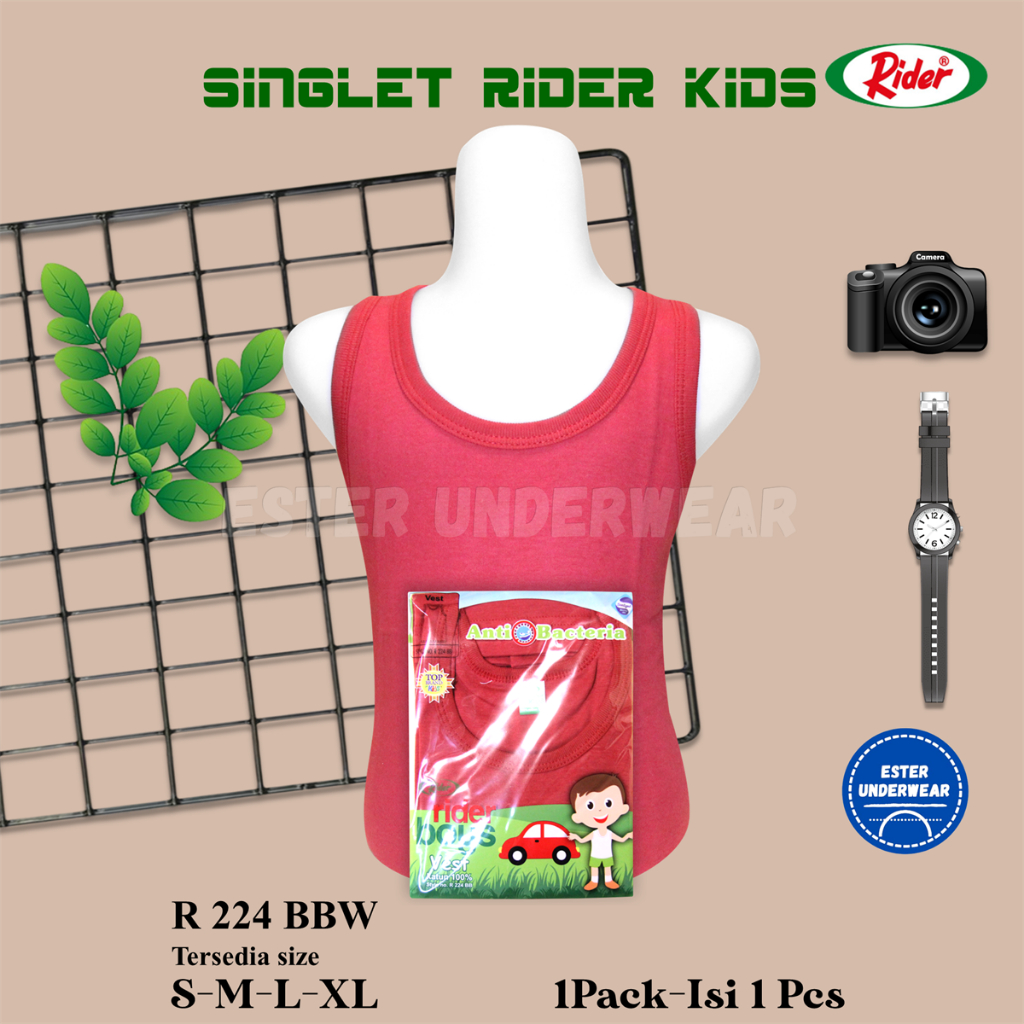 Kaos Singlet Anak RIDER 224BB WARNA KIDS ISI 1Pcs