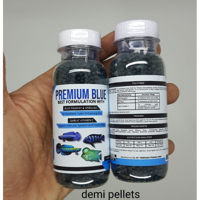 Pelet PREMIUM BLUE kemasan botol isi 60 Gram