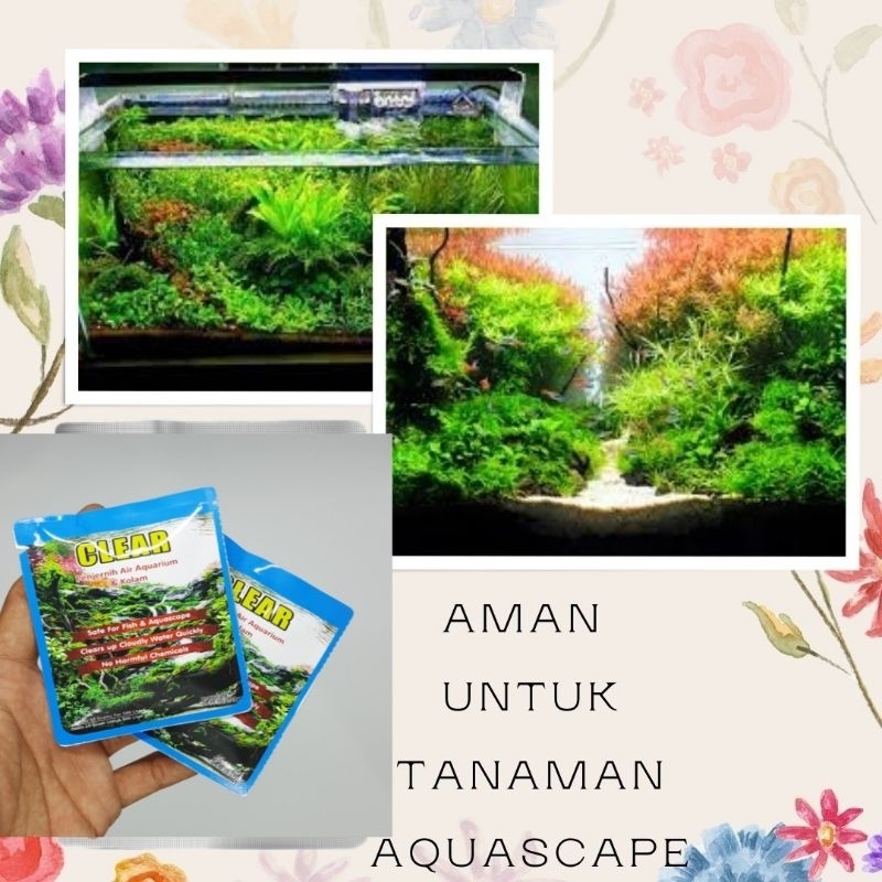 Clear Penjernih Air Aquarium &amp; Kolam 10 gram untuk 500 liter air