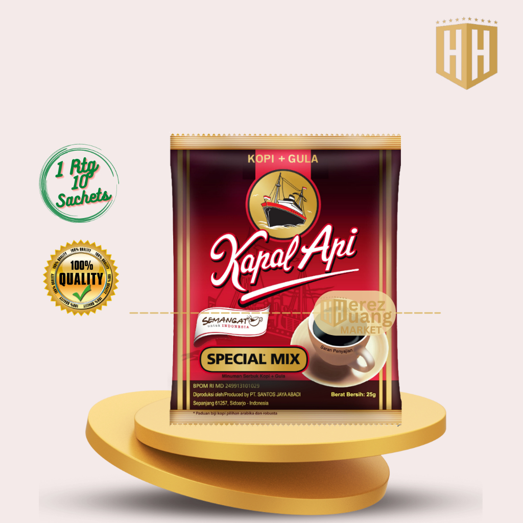 KAPAL API SPECIAL MIX 25gr 1 Dus Kopi Hitam Plus Gula