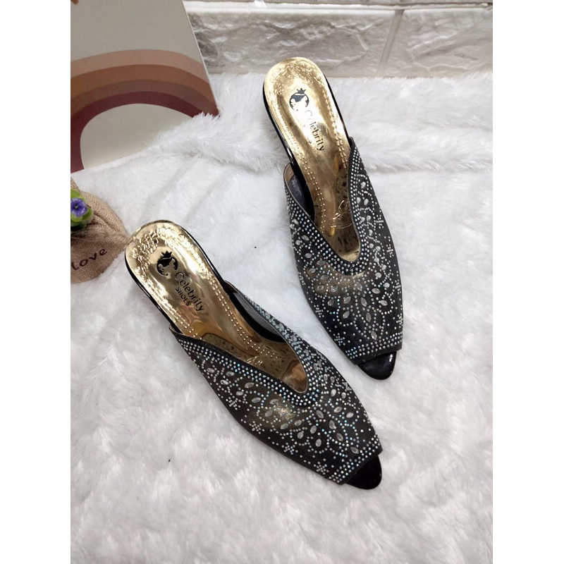 Selop Pesta Wanita Terbaru Buka depan Hak Kaca Kekinian Celebrity Bp 80-01-27