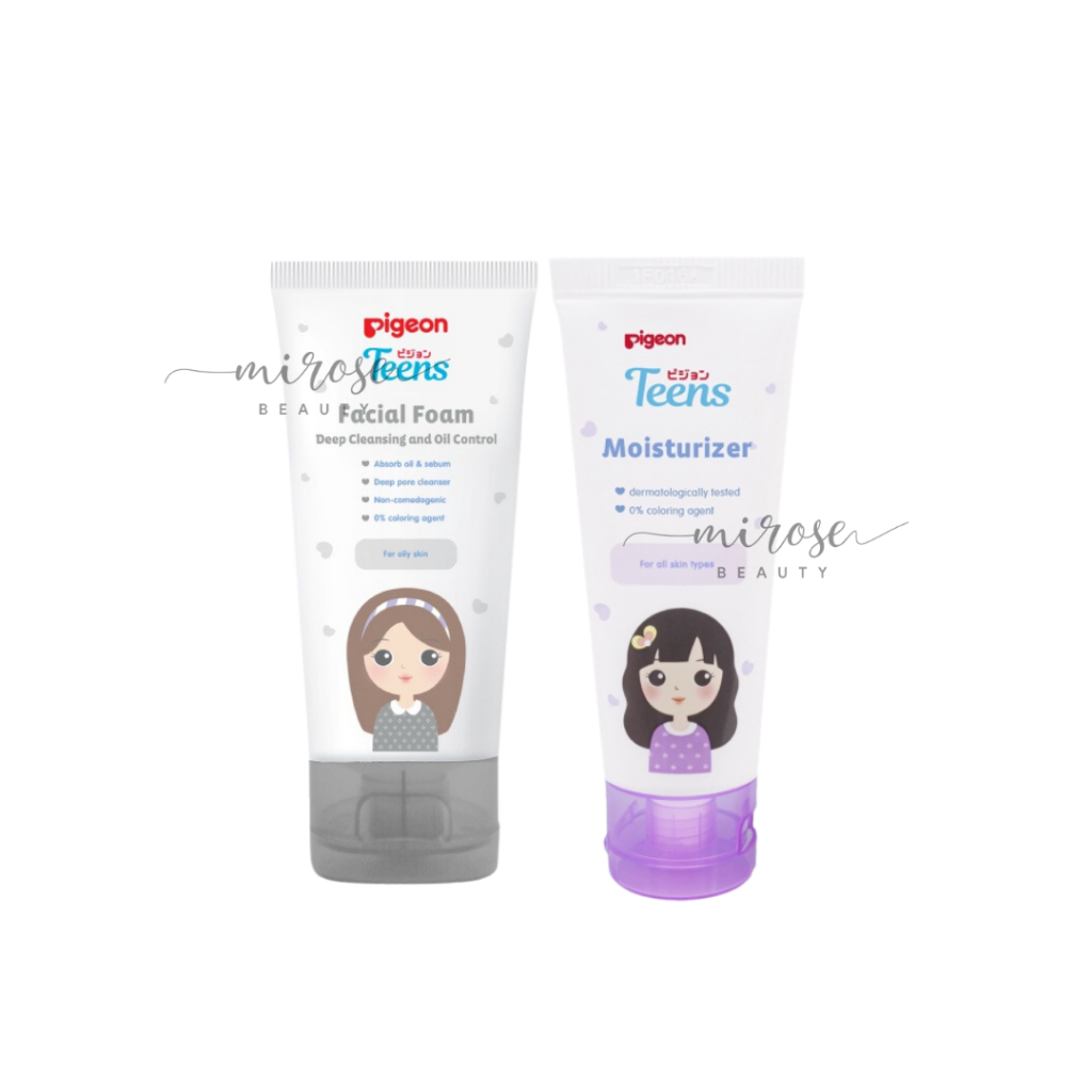 [ISI 2] PIGEON TEENS Paket HEMAT 1 : Face Wash 40ml + Moisturizer 20ml | Paket HEMAT Remaja Isi 2