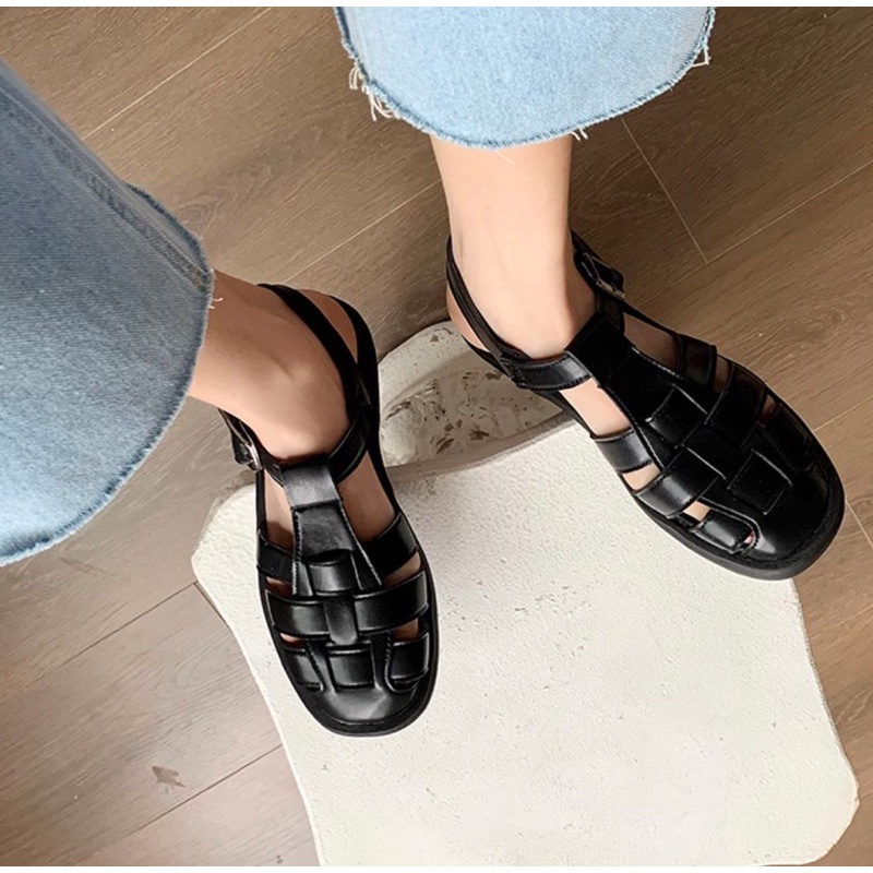 AVANCEID 1886 Sepatu Sandal Sneakers Heels Wanita Kerja Docmart Hitam Import