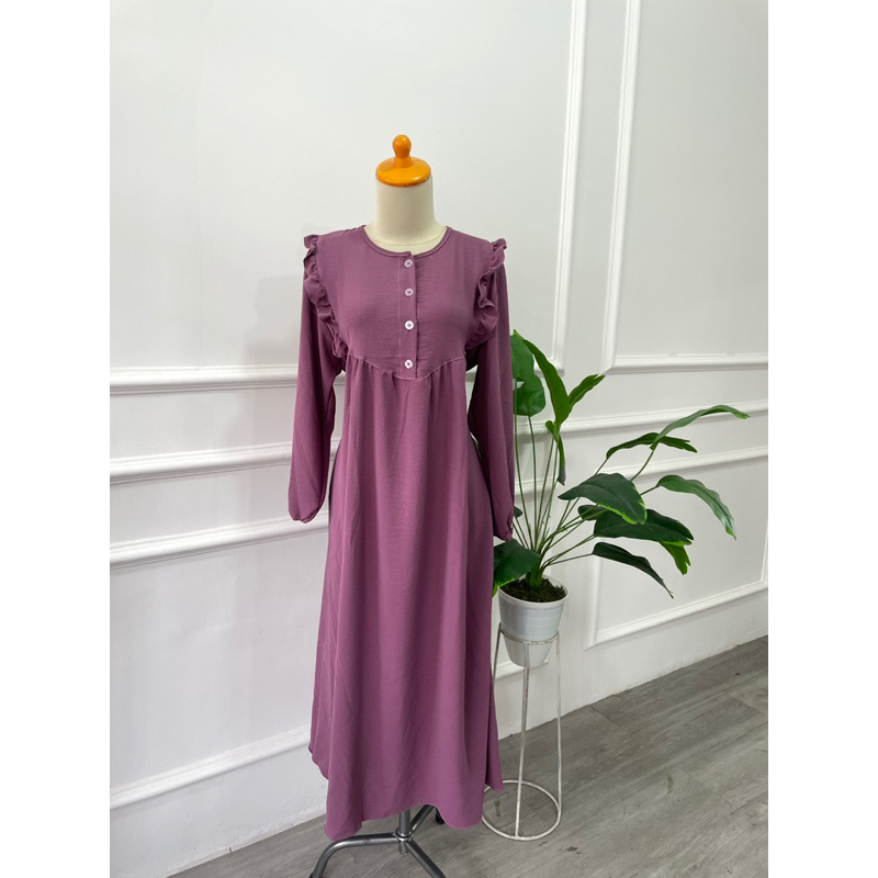LULU GAMIS CRINKLE AIRFLOW KANCING BUSUI BUMIL FRIENDLY