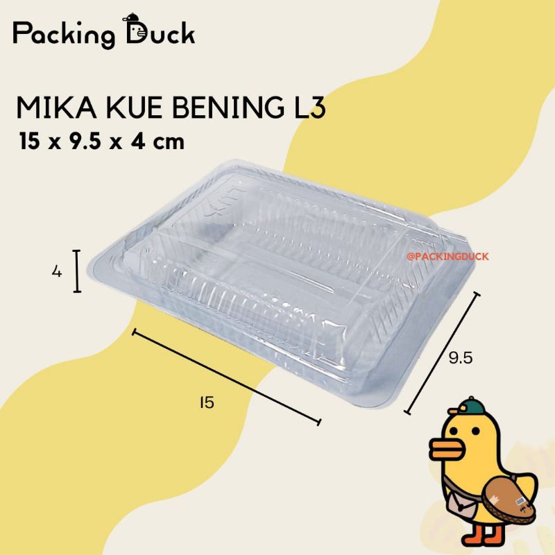 (MKN ORDER 100 PCS) MIKA KUE BENING L3 / MIKA PLASTIK KUE / MIKA PLASTIK MAKANAN