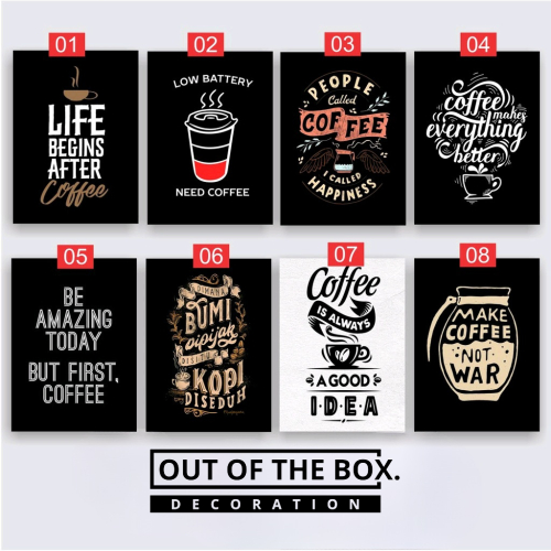 QuotesForYou - Hiasan Dinding Quotes Kopi Poster Kayu Pajangan Rumah Aesthetic Wall Decor