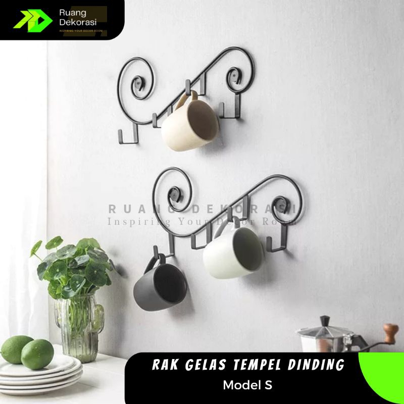 Rak Gelas Kopi Tempel Dinding Rak Peralatan Dapur Tempel Dinding Gantungan Gelas kopi Gantungan Alat