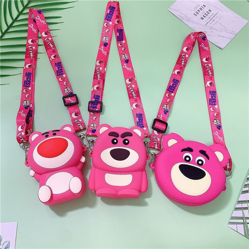 Tas Selempang Anak Silikon Tas Pop It Karakter Lucu Motif Lotso LinaBell Melody Untuk Anak Laki Laki Dan Perempuan